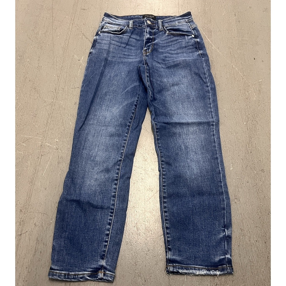 Judy Blue Women's Mom Jeans Size 7/28 30x26 High Rise Relaxed Fit Medium Wash